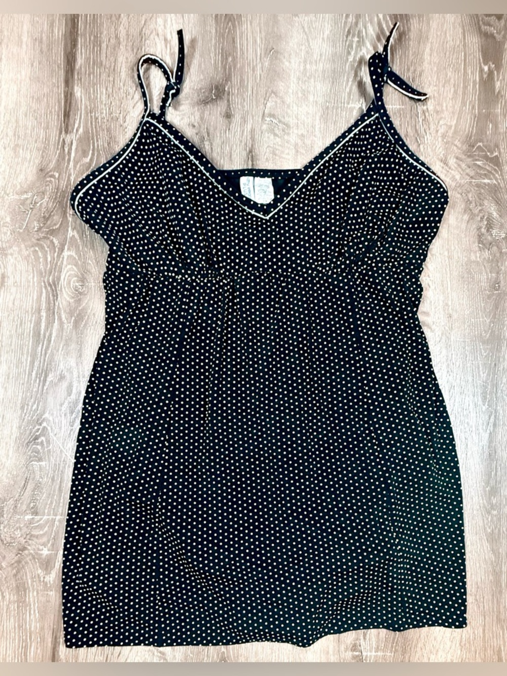 Kathy Ireland Plus Polka Dot Swim Dress 1-Piece Swimsuit 22W Black White